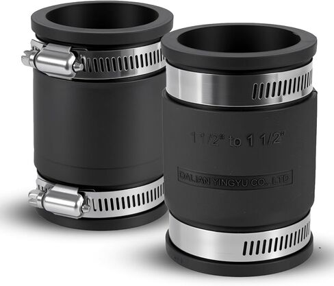 2 قطعة 2-1/2 بوصة وصلات أنابيب PVC مرنة مع مشابك من الفولاذ المقاوم للصدأ تناسب 2-1/2 بوصة الأنابيب الاسمية، وصلات لوصلات السباكة الأنابيب البلاستيكية والنحاسية، وإصلاح الصرف، وخرطوم الغبار in Kuwait