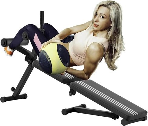 Roman Chair Hyperextension Bench Sit up Benches Abs Workout Equipment Foldable Hyperextension Roman Chair Abdominal Gym Utility Slant Board Exercise in Kuwait