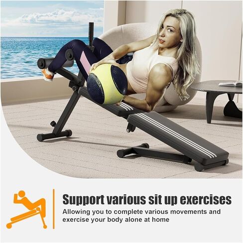 Roman Chair Hyperextension Bench Sit up Benches Abs Workout Equipment Foldable Hyperextension Roman Chair Abdominal Gym Utility Slant Board Exercise in Kuwait
