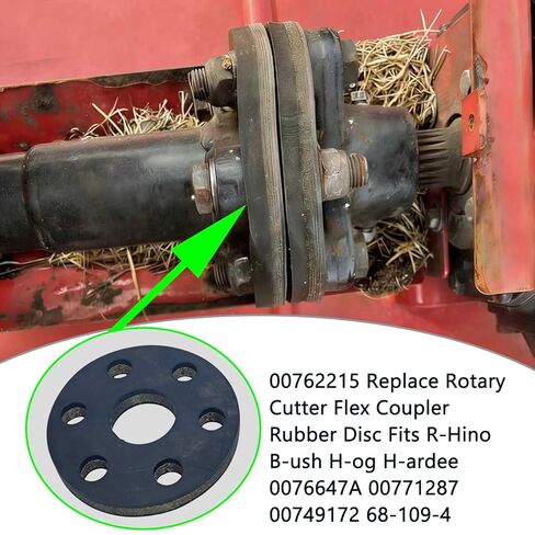 00762215 استبدال القرص المطاطي للقاطع الدوار المرن يناسب R-Hino B-ush H-og H-ardee 0076647A 00771287 00749172 68-109-4(2Pack) in Saudi Arabia