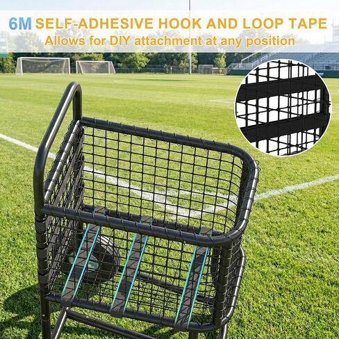 عربة البيسبول Tredre ذات العجلات - تحمل أكثر من 300 كرة بيسبول أو 150 كرة لينة، وعجلات لجميع التضاريس مقاس 10.5 بوصة، وعربة نقل الكرة ذات سعة كبيرة للتدريب ويوم اللعب والحقول in Kuwait