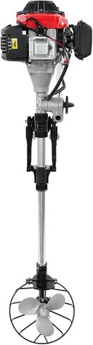 4.0 HP 4 Stroke Outboard Motor Boat Engine, 53.2cc 3-blade Propeller Marine Boat Engine Motor w/Air Cooling System & Manual Pull Start & Shade for Inflatable Fishing Boats Yachts Water Sport Tools in Kuwait