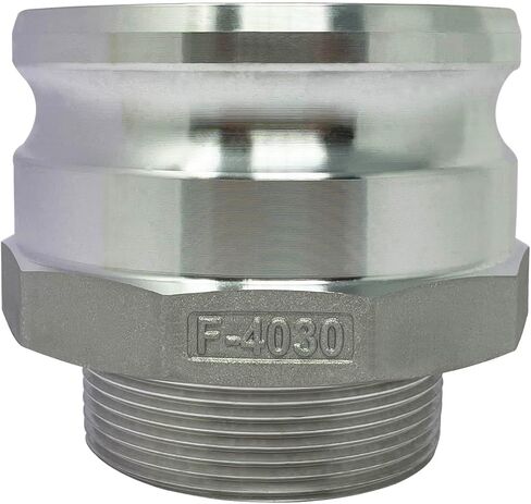 Gloxco Aluminum Type FR Cam and Groove Reducer, 4" Male Camlock Adapter x 3" Male NPT (CAM-4030-FR-AL) in Kuwait