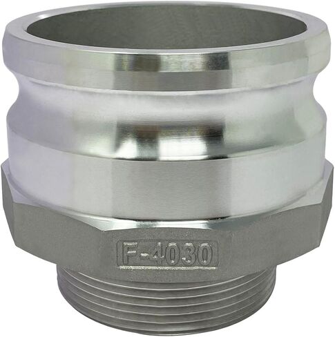 Gloxco Aluminum Type FR Cam and Groove Reducer, 4" Male Camlock Adapter x 3" Male NPT (CAM-4030-FR-AL) in Kuwait