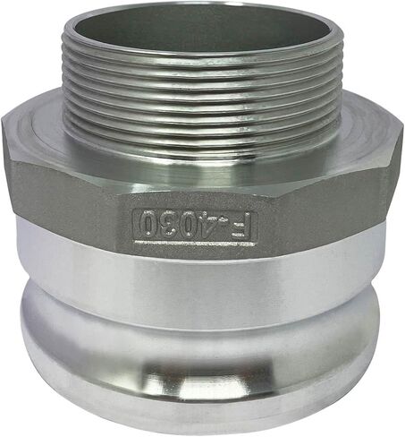 Gloxco Aluminum Type FR Cam and Groove Reducer, 4" Male Camlock Adapter x 3" Male NPT (CAM-4030-FR-AL) in Kuwait