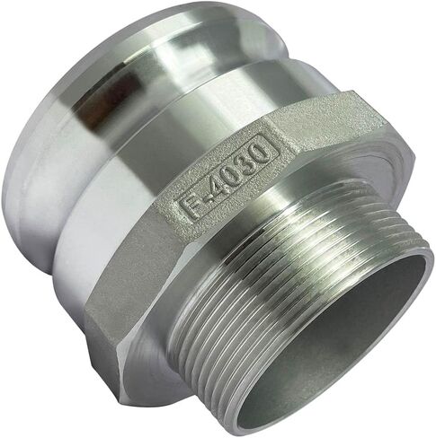 Gloxco Aluminum Type FR Cam and Groove Reducer, 4" Male Camlock Adapter x 3" Male NPT (CAM-4030-FR-AL) in Kuwait