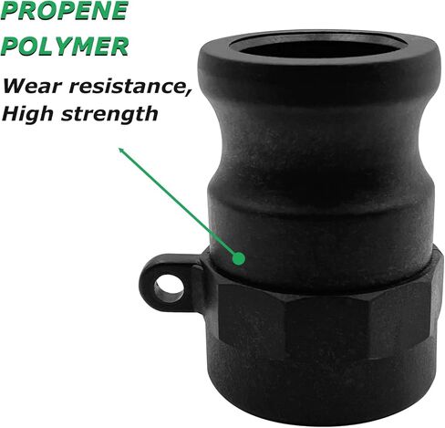 Polypropylene Type A Cam Groove Fitting Male 3/4" A-75 Camlock with 0.75" Female NPT Threads Cam lock - 2 Pack​​ Lightweight Corrosion-Proof Couplings w/Quick-Connect & Spare Gaskets in Kuwait
