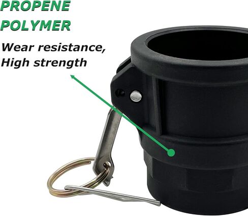 مادة البولي بروبيلين من النوع D Cam Groove Fitting أنثى 1-1/2 بوصة D-150 Camlock مع 1.5 بوصة أنثى NPT خيوط قفل كام - 2 حزمة وصلات خفيفة الوزن مقاومة للتآكل مع توصيل سريع وحشيات احتياطية in Kuwait