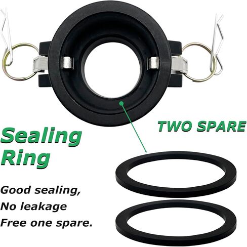 مادة البولي بروبيلين من النوع D Cam Groove Fitting أنثى 1-1/2 بوصة D-150 Camlock مع 1.5 بوصة أنثى NPT خيوط قفل كام - 2 حزمة وصلات خفيفة الوزن مقاومة للتآكل مع توصيل سريع وحشيات احتياطية in Kuwait