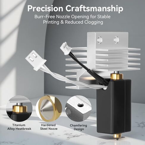 Upgrade Centauri Carbon Ceramic Hotend,High Temp Extruder Print Head Replacement with 0.4mm Brass-Hardened Steel Nozzle and Silicone Cover Compatible with ELEGOO Centauri Carbon 3D Printer in Saudi Arabia