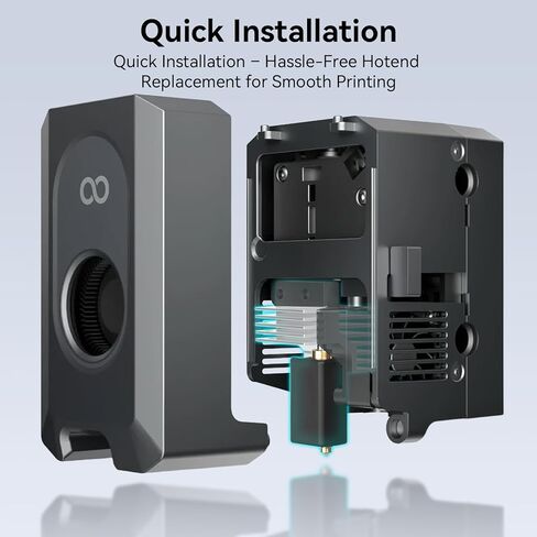 Upgrade Centauri Carbon Ceramic Hotend,High Temp Extruder Print Head Replacement with 0.4mm Brass-Hardened Steel Nozzle and Silicone Cover Compatible with ELEGOO Centauri Carbon 3D Printer in Saudi Arabia