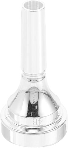 Brass Cornet Mouthpiece Silver-plated Metal Labor-saving 4b Short Shank Accessory for Beginner and Professional Cornet Players in Kuwait
