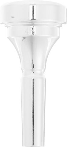 SAFIGLE Silver-plated Brass Cornet Mouthpiece 4b Short Shank Labor-saving Metal Accessory for Beginner Cornet Players and Musical Instrument Practice in Saudi Arabia