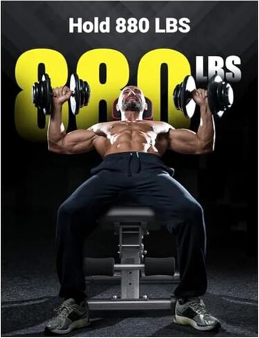 Roman Chair Hyperextension Bench 880LB Adjustable Weight Bench for Press Foldable with Stand Extended Head for Home Gym Full in Kuwait