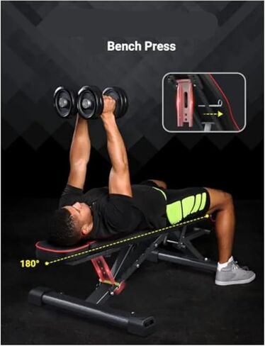 Roman Chair Hyperextension Bench 880LB Adjustable Weight Bench for Press Foldable with Stand Extended Head for Home Gym Full in Kuwait