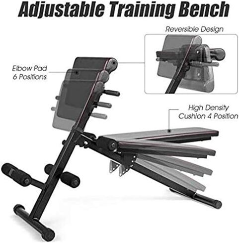 Roman Chair Hyperextension Bench MultiWorkout Bench Foldable Situp Abdominal Back Extension Strength Training Roman Chair Curl with Adjustable Height in Kuwait