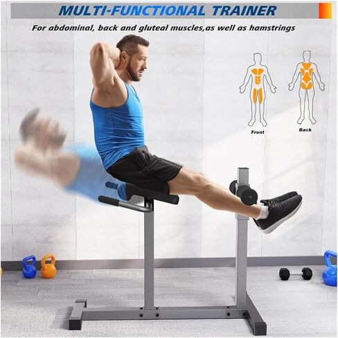 Roman Chair Hyperextension Bench Adjustable Hyper Extension Bench Multifunctional hyperextension bench Gym Back Machine Fitness Chair for Hip in Kuwait