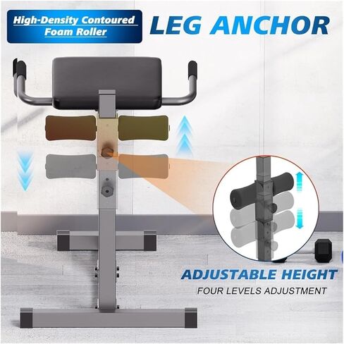 Roman Chair Hyperextension Bench Adjustable Hyper Extension Bench Multifunctional hyperextension bench Gym Back Machine Fitness Chair for Hip in Kuwait