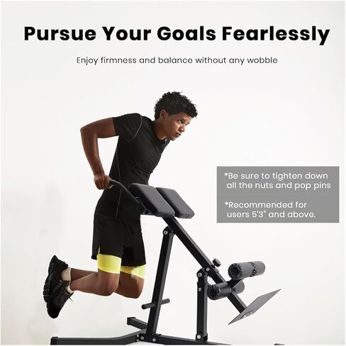 Roman Chair Hyperextension Bench HeavyDuty Adjustable Roman Chair Back Extension Bench with Multiple Adjustment Functions Hyperextension Ideal for Home in Kuwait