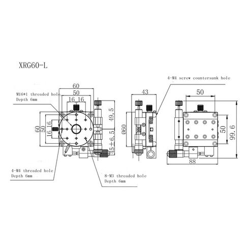 XRG60-L ترجمة شرائح السكك الحديدية والدوران والحركة الدقيقة in Kuwait
