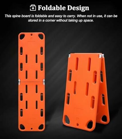 Lifeguard Rescue Spine Board - Foldable Floatable Stretcher Durable Plastic Backboard for Emergency Water Safety Supports 350 lbs (159 kg) Essential Lifesaving Equipment in Saudi Arabia