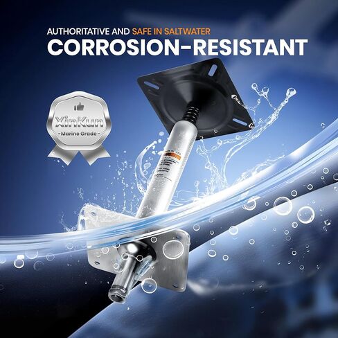 Boat Seat Pedestal Base Mount Kit 2 Pack, 14" Height Locking 3/4" Seat Pin Post, 7"x7" Stainless Steel Marine Base Plate, Seat Mount for Pontoon Fishing Bass Boat in Kuwait