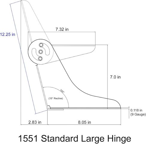 JAMMY Pinchless® Boat Seat Hinge Pair, J-1551-BL Large Black Aluminum Hinges for Pontoon, Bass Boat, and Marine Seating Applications. The Original No Pinch Design. in Kuwait
