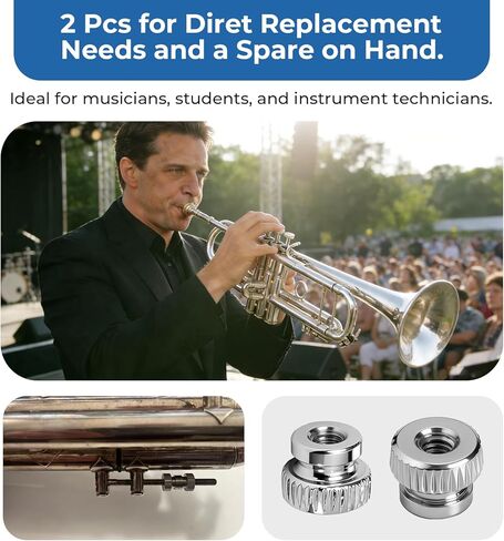 2 حزمة من براغي إيقاف الشريحة المتوافقة مع بوق ستراديفاريوس باخ، صمام الشريحة الأول والثالث من الفولاذ المقاوم للصدأ، صواميل قضيب إيقاف بديلة لسلسلة باخ 180/190، ضبط دقيق وأداء سلس in Kuwait