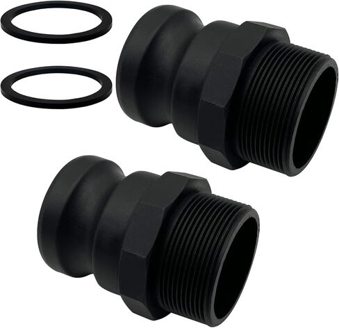 مادة البولي بروبيلين من النوع D Cam Groove Fitting أنثى 1-1/2 بوصة D-150 Camlock مع 1.5 بوصة أنثى NPT خيوط قفل كام - 2 حزمة وصلات خفيفة الوزن مقاومة للتآكل مع توصيل سريع وحشيات احتياطية in Kuwait