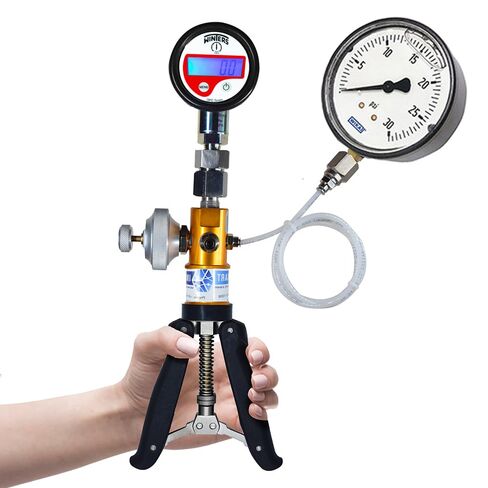 Hand Operated Pressure and Vacuum Pump Calibrator (Only Hand Pump) Range: (-13 to 435 PSI) for Calibration Labs, Field Calibration and Pressure Transmitter Calibration Model: AI-DP1-2200 in Kuwait