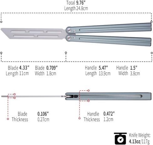 WARHERO Aluminium Alloy Integral Channel Handle, Handle Practice Tools,Integrated Forging,Balance and Inertia -silver in Kuwait