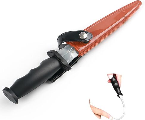 خنجر مطاطي - سكين دعامة بني محمر مع غمد - سكين مزيف آمن مقاس 10.5 بوصة in Kuwait