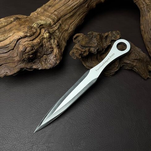 Knight Throwing Tools,Kunai, 8.66in, 5,29oz, Products with Full Tang Stainless Steel Design and Protective Nylon Sheaths, Outdoor Recreation and Competition(Knight) in Saudi Arabia