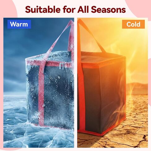 حامل مشروبات قابل لإعادة الاستخدام سعة 6 أكواب مع مقبض وحقيبة معزولة، حاملة طعام مجمدة حرارية للسفر وحامل أكواب بلاستيكي قابل للطي وحقيبة طعام معزولة ذات سعة كبيرة لتوصيل السيارة والسفر in Kuwait