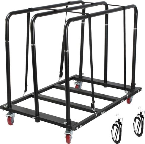 Folding Table Cart, Heavy Duty Planer Cart with 1800LBS Load Capacity & 10 Table Capacity, Panel Cart with Swivel Wheels, for Party, Banquets, Conferences, and Events in Saudi Arabia