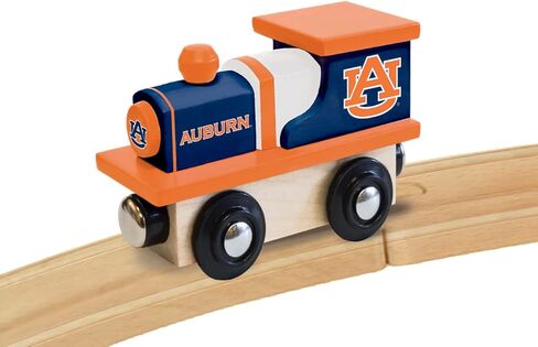 محرك قطار ألعاب من الخشب الحقيقي من ماستربيسز NCAA Auburn Tigers، للأعمار من 3 سنوات فما فوق in Kuwait