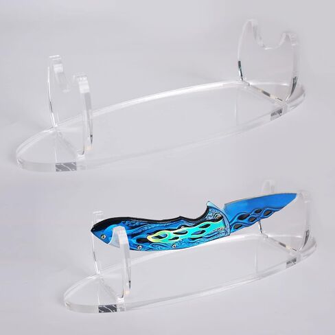 WANLIAN Dagger Display Stand Acrylic Desktop Dagger Stand Knife Display Case for Dagger Show(Oval Black 1 pack) in Saudi Arabia