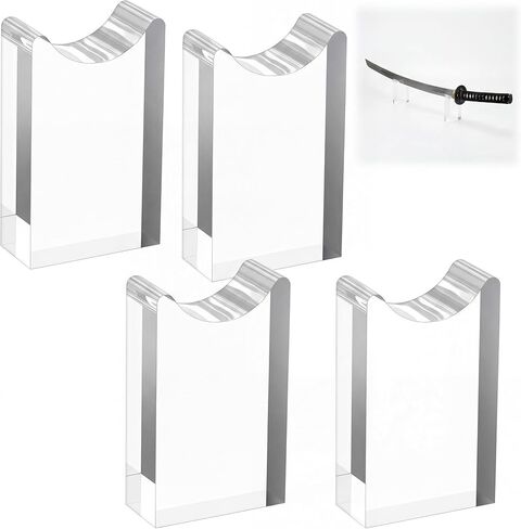 4 Pcs Katana Sword Stand Acrylic Display Holder, Adjustable Sword Display Stand for Katana, Samurai Blade, Rapier, Dagger in Saudi Arabia