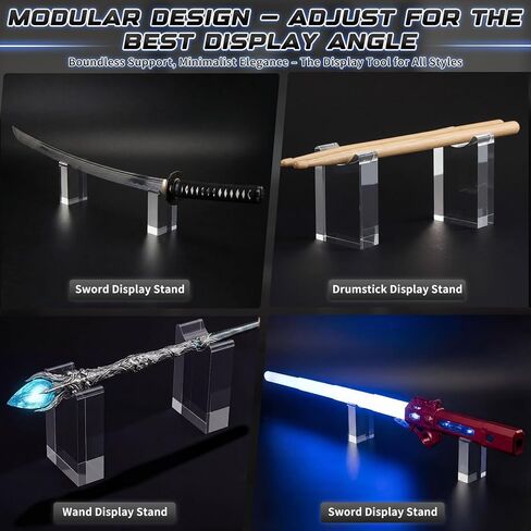 4 Pcs Katana Sword Stand Acrylic Display Holder, Adjustable Sword Display Stand for Katana, Samurai Blade, Rapier, Dagger in Saudi Arabia