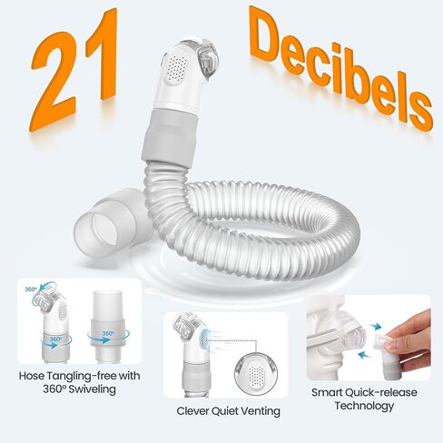 3 عبوات أنبوب قصير بديل لـ Airfit N20 وAirtouch N20، يتميز بدوران ثلاثي 360 درجة وتقنية التحرير السريع لقناع N20 CPAP، وأنابيب خرطوم CPAP البديلة مع ختم مانع للتسرب وهدوء ذكي in Kuwait