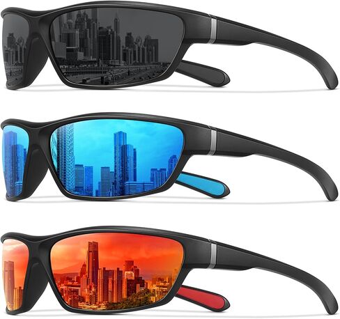 MEETSUN Polarized Sports Sunglasses for Men Women Wrap Around Driving Cycling Golf Fishing Sun Glasses UV400 Protection in Saudi Arabia