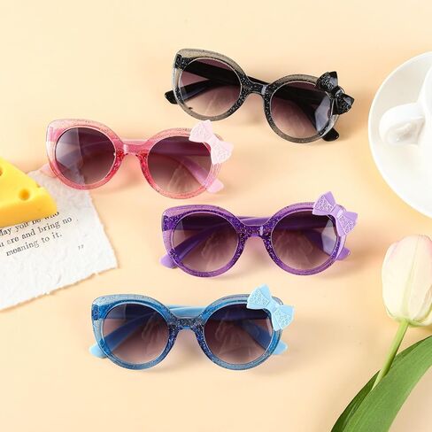 4 Pieces Heart Shaped Sunglasses Stylish Love Heart Sunglasses for Girls Party Outdoor Beach Eyewear in Saudi Arabia