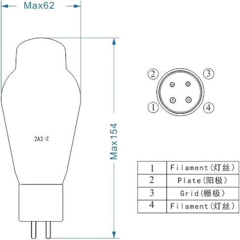 2A3-Z Vacuum Tube Replacement 2A3 Precision Match(2 pcs) in Saudi Arabia