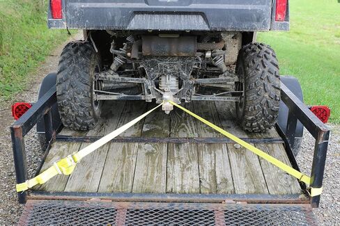 Ratchet Strap, 16' x 1.5", Heavy Duty 1,600 lb. Working Load Limit, Wire Double J-Hooks, Wide Handle with Aluminum Grip, Latex-Coated Webbing for Industrial and Commercial Load Securement in Kuwait