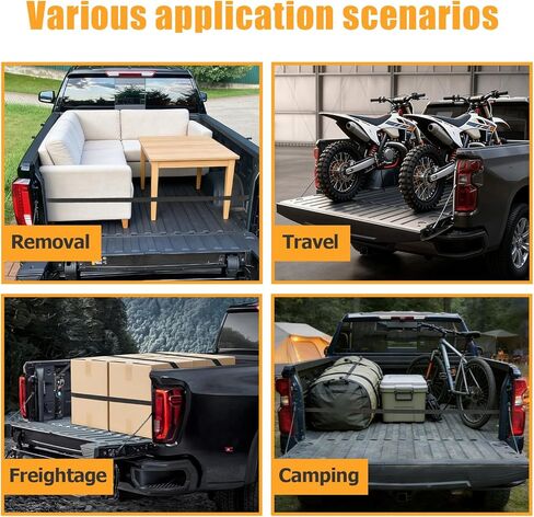 Retractable Ratchet Straps Compatible with 2019-2025 Chevrolet Silverado & GMC Sierra Retracting Straps Auto Retract Securing Strap Tie Down System, 4PCS in Kuwait