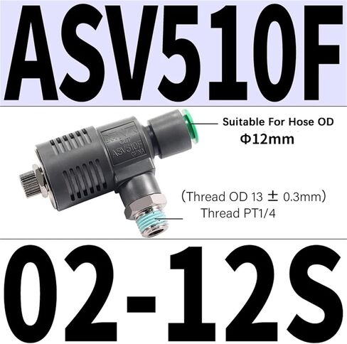 1pcs ASV120F ASV220F ASV310F ASV120F-M3-04 ASV220F-M5-04/06 Quick Speed Exhaust Controller Throttle Valve Air Pneumatic Fitting(ASV510F-02-12S) in Saudi Arabia