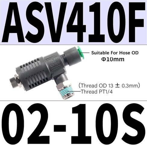 1pcs ASV120F ASV220F ASV310F ASV120F-M3-04 ASV220F-M5-04/06 Quick Speed Exhaust Controller Throttle Valve Air Pneumatic Fitting(ASV410F-02-10S) in Saudi Arabia