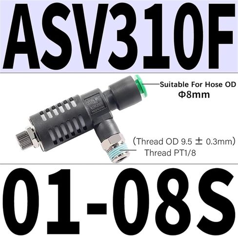1pcs ASV120F ASV220F ASV310F ASV120F-M3-04 ASV220F-M5-04/06 Quick Speed Exhaust Controller Throttle Valve Air Pneumatic Fitting(ASV310F-01-08S) in Saudi Arabia