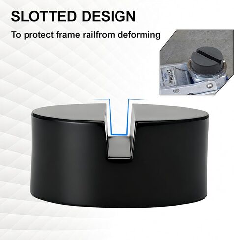2 Types Jack Stand Pads Adapter 4 Ton Universal Rubber Slotted Frame Rail Pinch welds Protector for Jack Stand Accessories（Black 4 Pack ） in Kuwait