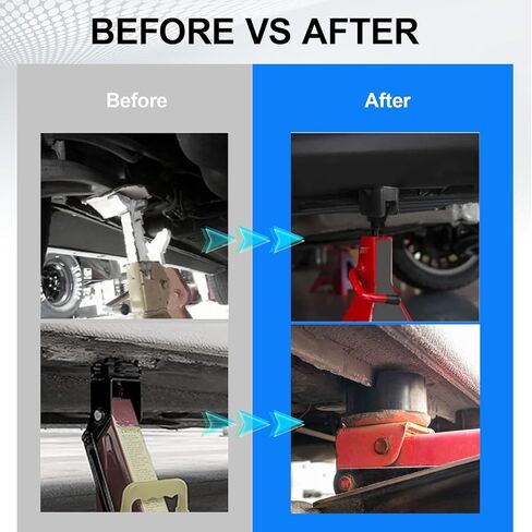 2 Types Jack Stand Pads Adapter 4 Ton Universal Rubber Slotted Frame Rail Pinch welds Protector for Jack Stand Accessories（Black 4 Pack ） in Kuwait